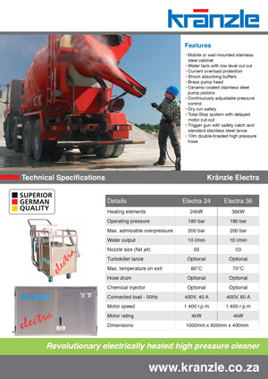 KRANZLE ELECTRA 24-36 BROCHURE
