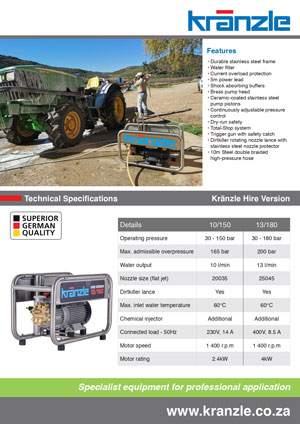 KRANZLE HIRE VERSION SERIES