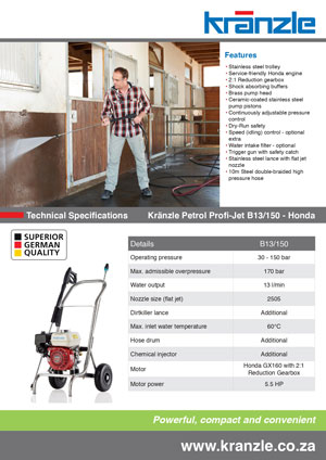 KRANZLE HONDA B13/150