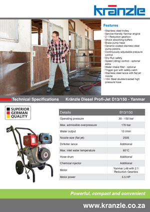 KRANZLE YANMAR D13/150