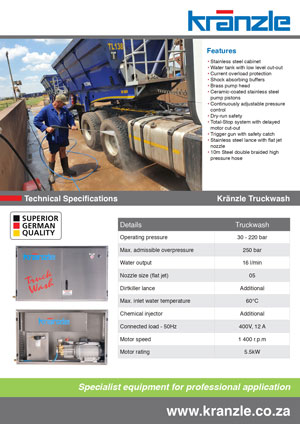 KRANZLE TRUCKWASH BROCHURE