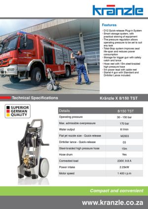 Kranzle X8/150 Brochure