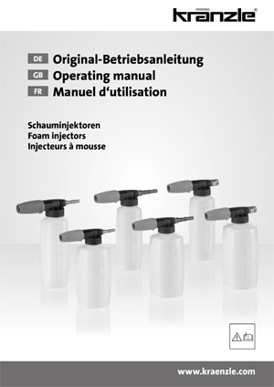 KRANZLE FOAM INJECTOR OPERATING MANUAL