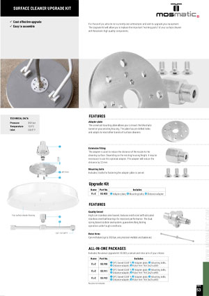 MOSMATIC SURFACE CLEANER UPGRADE KIT