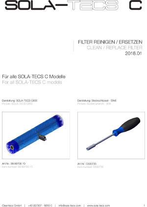 SOLA-TECS C CLEAN REPLACE FILTER