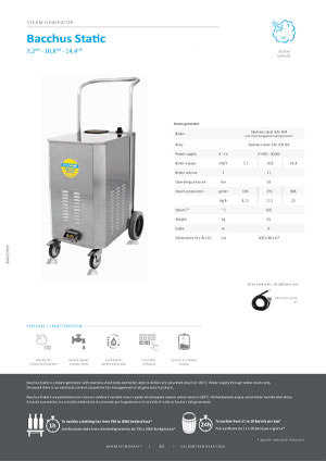 TECNOVAP BACCHUS STATIC BROCHURE