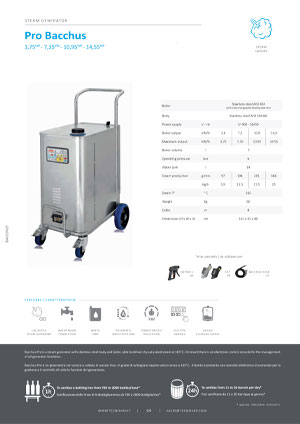 tecnovap bacche pro brochure