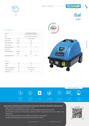 tecnovap gal steam cleaner brochure