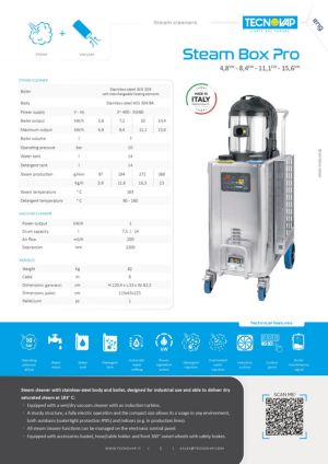 TECNOVAP STEAM BOX VAC PRO BROCHURE