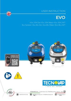 Tecnovap evo 304 base and evo blu operating manual