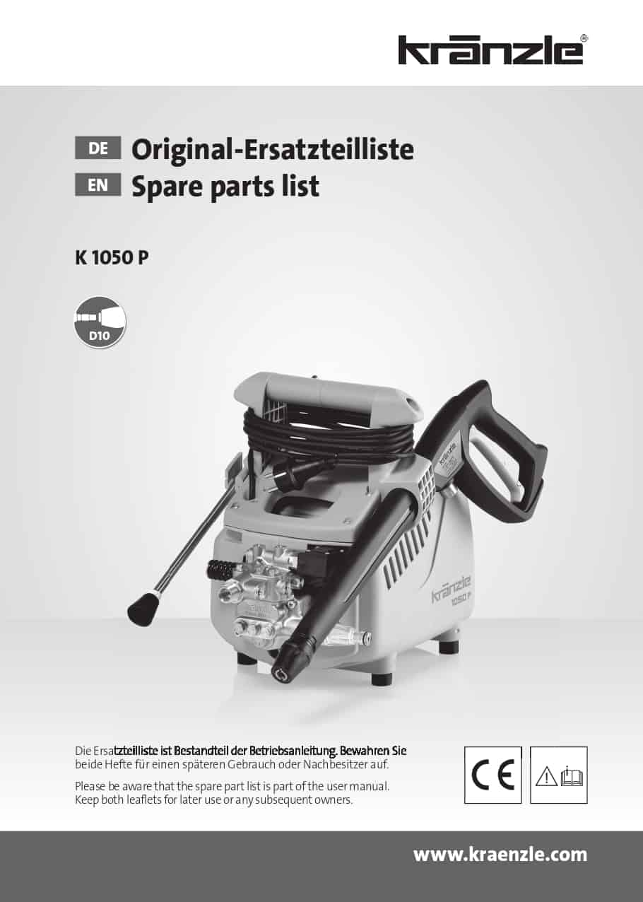 Kranzle 1050P spare parts