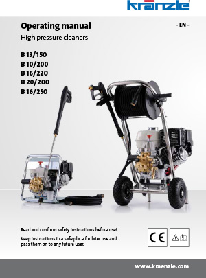 KRANZLE PETROL HIGH PRESSURE CLEANER SPARES