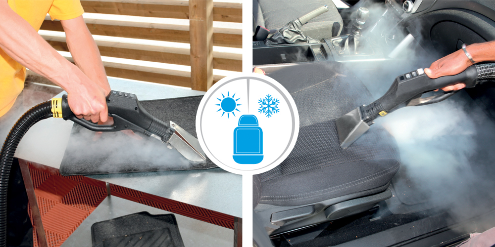 Tecnovap steam cleaning carpet