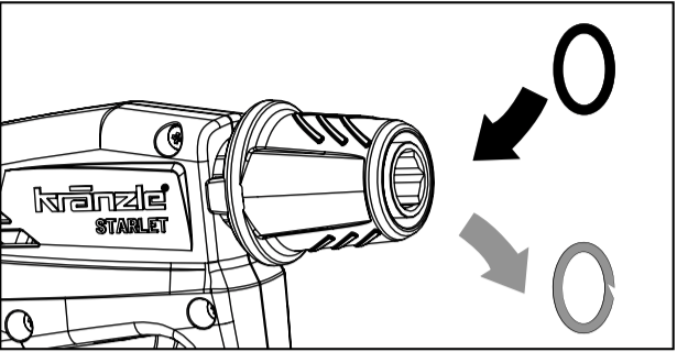 High pressure gun repairing with o-ring