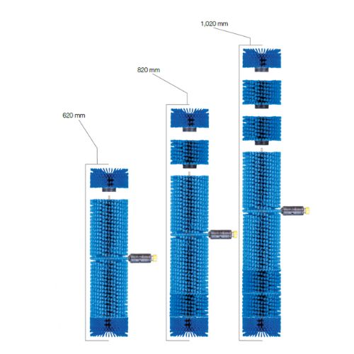 Sola-tecs solar cleaning brush width diagram